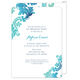 Teal Watercolor Damask Invitations Image 4 of 11